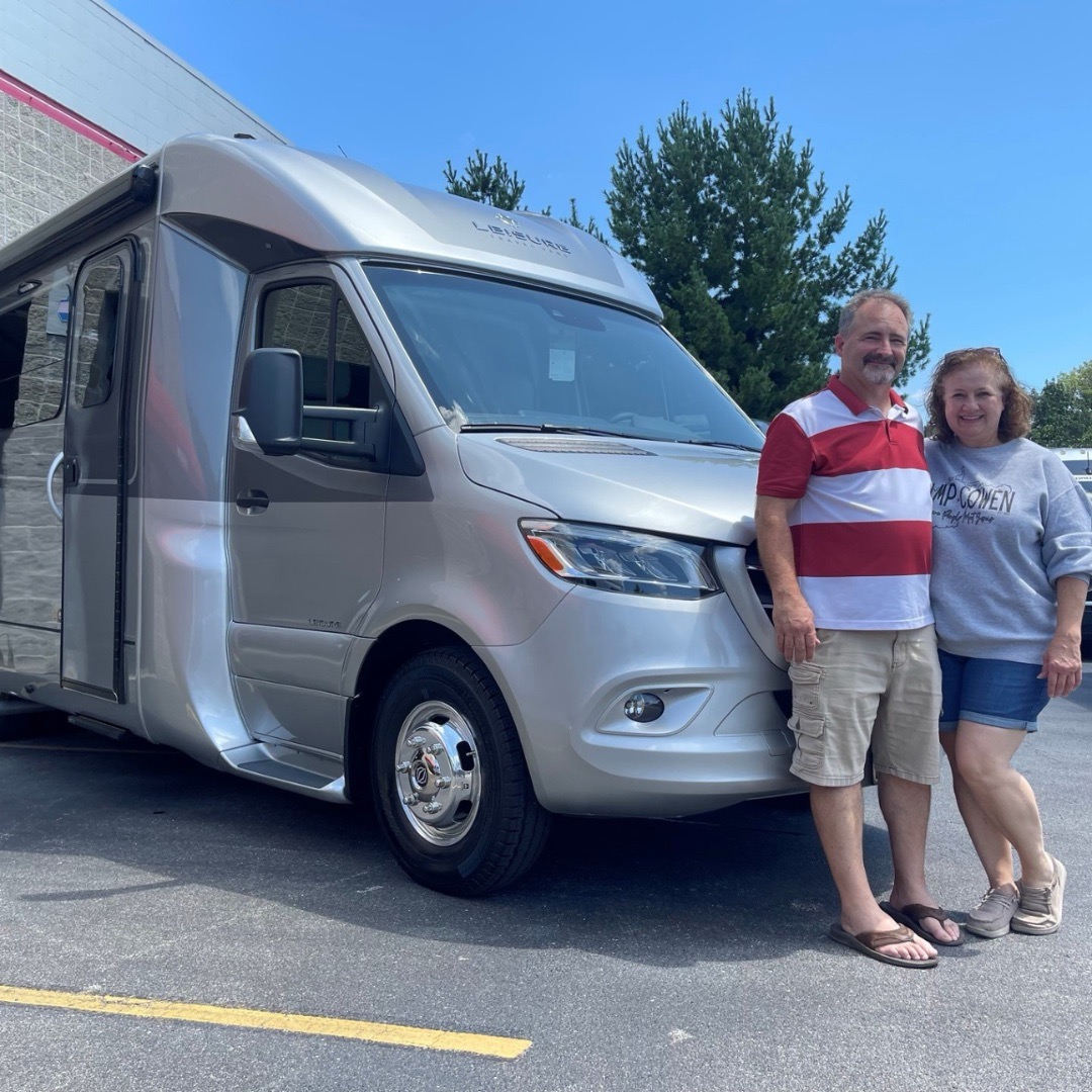 Happy Leisure Travel Vans buyers at Van City RV